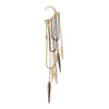 IngeSight.Z 1PC Retro Metal Rivet Long Tassel Earrings Arc Ear Hanging Fake Cartilage Clip Earrings Without Piercing Jewelry