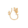 IngeSight.Z 1PC Rose Flower Leaves Clip Earrings Without Piercing Korean Arc Hanging Earrings Fake Cartilage Ear Bone Jewelry