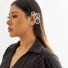 IngeSight.Z  1pcs Korean Elegant Pearl Flower Shape Clip Earrings For Women Simple Punk No ear Piercing Full Pearl Ear Cuff Clip