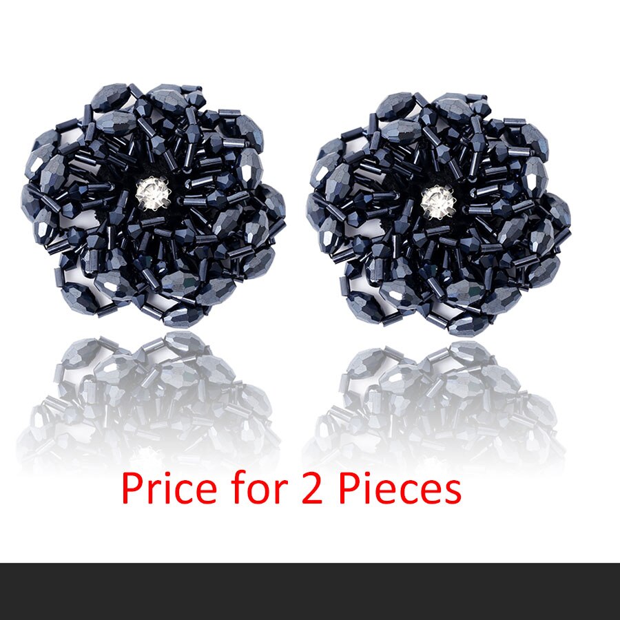 IngeSight.Z 2 Pieces Charm Acrylic Bead Flower Shoe Decoration Elegant Women Anklet Shoe Clip Jewelry Accessories Buckle