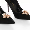 IngeSight.Z 2 Pieces Charm Glass Drill Shoe Decoration Women Anklet Elegant Shoe Clip Prom Bridal Wedding Jewelry Accessories