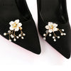 IngeSight.Z 2 Pieces Charm Glass Drill Shoe Decoration Women Anklet Elegant Shoe Clip Prom Bridal Wedding Jewelry Accessories
