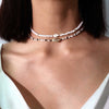 IngeSight.Z 2Pcs/Lot Bohemian Colorful Bead Choker Necklace Collar Statement Letter LOVE Clavicle Chain Women Necklaces Jewelry
