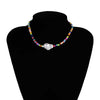 IngeSight.Z 2Pcs/Lot Bohemian Colorful Bead Choker Necklace Collar Statement Letter LOVE Clavicle Chain Women Necklaces Jewelry