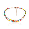IngeSight.Z 2Pcs/Lot Bohemian Colorful Bead Choker Necklace Collar Statement Letter LOVE Clavicle Chain Women Necklaces Jewelry