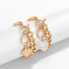 IngeSight.Z 2Pcs/Set Sweet Acrylic Heart Pendant Toggle Lasso Bracelets Bangles Punk Chunky Thick Friendship Bracelets Jewelry