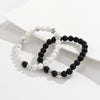 IngeSight.Z 2Pcs/Set Volcanic Stone Bracelet Lava Wooden Beads Friendship Bracelets Tibetan Buddha Wrist Chain for Men Jewelry