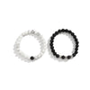 IngeSight.Z 2Pcs/Set Volcanic Stone Bracelet Lava Wooden Beads Friendship Bracelets Tibetan Buddha Wrist Chain for Men Jewelry