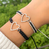 IngeSight.Z 2pc/set Bohemian Shell Braided Rope Chain Bracelet Set for Women Handmade Adjustable Anklet Wristband Beach Jewelry