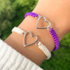 IngeSight.Z 2pc/set Bohemian Shell Braided Rope Chain Bracelet Set for Women Handmade Adjustable Anklet Wristband Beach Jewelry