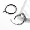 IngeSight.Z  2pcs/set Iced Out Cuban Link Chain Bracelet Bangle for Women Men Punk Thick Miami Rhinestone Hand Chain Jewelry