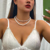 IngeSight.Z 2pcs/set White Imitation Pearls Choker Necklace for Women 2022 Trendy Pearl Beaded Summer Beach Neck Collar Jewelry