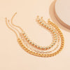 IngeSight.Z 3Pcs/Set Goth Gothic CCB Platics Big Ball Beaded Chain Choker Necklace Multi Layered Chunky Thick Curb Women Jewelry