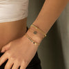 IngeSight.Z 3Pcs/Set Small Sequin Ball Beaded Pendant Bracelets  for Women Punk Gold Color Wrist Chain Friendship Bracelets 2022