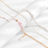 IngeSight.Z 3pcs/set Acrylic Imitation Pearl Pendant Necklaces for Women Gorgeous Multilayers Flower Beads Choker Necklaces Set
