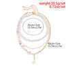 IngeSight.Z 3pcs/set Acrylic Imitation Pearl Pendant Necklaces for Women Gorgeous Multilayers Flower Beads Choker Necklaces Set