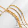 IngeSight.Z 3pcs/set CCB Beaded Twist Chain Choker Necklace for Women Punk Hip Hop Thick Miami Cuban Clavicle Necklaces Jewelry