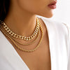 IngeSight.Z 3pcs/set CCB Beaded Twist Chain Choker Necklace for Women Punk Hip Hop Thick Miami Cuban Clavicle Necklaces Jewelry