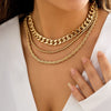 IngeSight.Z 3pcs/set CCB Beaded Twist Chain Choker Necklace for Women Punk Hip Hop Thick Miami Cuban Clavicle Necklaces Jewelry