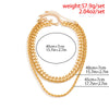 IngeSight.Z 3pcs/set CCB Beaded Twist Chain Choker Necklace for Women Punk Hip Hop Thick Miami Cuban Clavicle Necklaces Jewelry