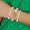 IngeSight.Z 3pcs/set Irregular Imitation Pearls OT Buckle Bracelet for Women Charm Trendy CCB Beads Bracelet Jewelry Gift