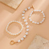 IngeSight.Z 3pcs/set Irregular Imitation Pearls OT Buckle Bracelet for Women Charm Trendy CCB Beads Bracelet Jewelry Gift