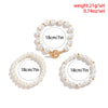 IngeSight.Z 3pcs/set Irregular Imitation Pearls OT Buckle Bracelet for Women Charm Trendy CCB Beads Bracelet Jewelry Gift