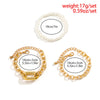 IngeSight.Z 3pcs/set Punk Pearl Beaded Metal Thick Chain Bracelets for Women Gold Color O Shape Charm Cuban Bracelet Bangle