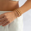 IngeSight.Z 4 Pcs/Set Punk CCB Plastic Beads Bracelet for Women Charm Clear Crystal Hand Bracelet Jewelry Gift  2022