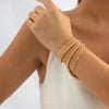 IngeSight.Z 4 Pcs/Set Punk CCB Plastic Beads Bracelet for Women Charm Clear Crystal Hand Bracelet Jewelry Gift  2022
