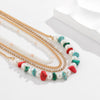 IngeSight.Z 4 Pcs/set Multilayer Natural Stone Pearl Beaded Choker Necklace For Women Men Boho Rhinestone Claw Chain Collar Gift