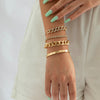 IngeSight.Z 4Pcs/Set Iced Out Cuban Link Chain Bracelet for Women Punk Metal  Rhinestone Charm Gold Color Bracelet Bangles Gift