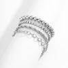 IngeSight.Z 4Pcs/Set Iced Out Rhinestone Cuban Twist Rope Chain Bracelets for Women Punk Vintage CCB Beaded Wrist Jewelry Gift