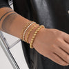 IngeSight.Z 4Pcs/Set Iced Out Rhinestone Cuban Twist Rope Chain Bracelets for Women Punk Vintage CCB Beaded Wrist Jewelry Gift