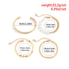 IngeSight.Z 4Pcs/Set Imitation Pearl Flat Snake Chain Bracelets for Women Punk Gold Color Sequins Charm Bracelets Bangles Gift