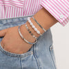 IngeSight.Z 4Pcs/Set Imitation Pearl Flat Snake Chain Bracelets for Women Punk Gold Color Sequins Charm Bracelets Bangles Gift