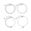 IngeSight.Z 4Pcs/Set Imitation Pearls OT Buckle Anklets for Women Punk Gold Color Link Chain Bracelet On Leg Jewelry 2022