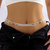 IngeSight.Z 4Pcs/set Bohemia Elastic Colored Crystal Rice Bead Waist Belly Chain for Women Sexy Beach Party African Body Chain