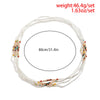 IngeSight.Z 4Pcs/set Bohemia Elastic Colored Crystal Rice Bead Waist Belly Chain for Women Sexy Beach Party African Body Chain