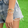 IngeSight.Z 4Pcs/set English Letters Pearl Bracelet For Women Bohemian Colorful Clay Bead Bracelet Wristband Beach Jewelry