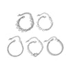 IngeSight.Z 5Pcs/Set Hollow out Heart Rhinestone Bracelets For Women Punk Curb Cuban Tennis Chain Bracelets Bangles Jewelry