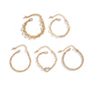 IngeSight.Z 5Pcs/Set Hollow out Heart Rhinestone Bracelets For Women Punk Curb Cuban Tennis Chain Bracelets Bangles Jewelry