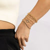 IngeSight.Z 5Pcs/Set Hollow out Heart Rhinestone Bracelets For Women Punk Curb Cuban Tennis Chain Bracelets Bangles Jewelry