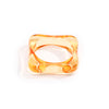 IngeSight.Z 7 Colors Acrylic Acetic Acid Geometric Square Knuckle Finger Rings Female Rainbow Resin Index Finger Rings Jewelry