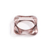 IngeSight.Z 7 Colors Acrylic Acetic Acid Geometric Square Knuckle Finger Rings Female Rainbow Resin Index Finger Rings Jewelry