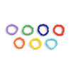 IngeSight.Z 7Pcs/Set Rainbow Colorful Seed Beaded Chain Rings for Women Girls Charm Elastic Finger Rings Jewelry Accessories