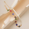 IngeSight.Z Acrylic Mixed Color Glass Flower CCB Beaded Choker Necklace for Women Imitation Pearl Chain Necklace Party Jewelry