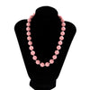 IngeSight.Z Acrylic Pink Beaded Choker Necklace for Men Women Personality Hip Hop Chunky Clavicle Chain Statement Jewelry Gift