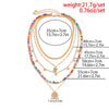 IngeSight.Z Bohemia Colorful Rice Beads Flat Snake Chain Necklace Set for Women Multi Layered Disc Pendant Necklace Jewelry Gift