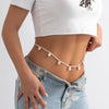 IngeSight.Z Bohemia Shell Pendant Belly Chain For Women Simple Wild Thin Beaded Belt Waist Chain 2022 Summer Beach Jewelry